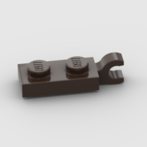 10 NEUE LEGO Plate Schwarz Horizontal Grip Modified 1 x 2 with Clip on Side 