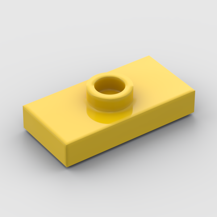 Lego 5 New Yellow Plates Modified 2 x 2 with Groove 1 Stud in Center Jumper 