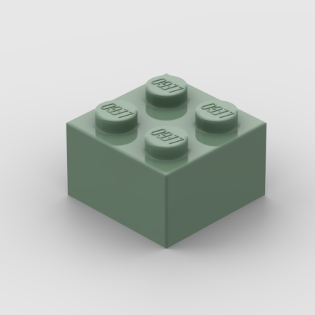 LEGO BRICKS GREEN STANDARD 2X1 PEG BRICKS X 10 