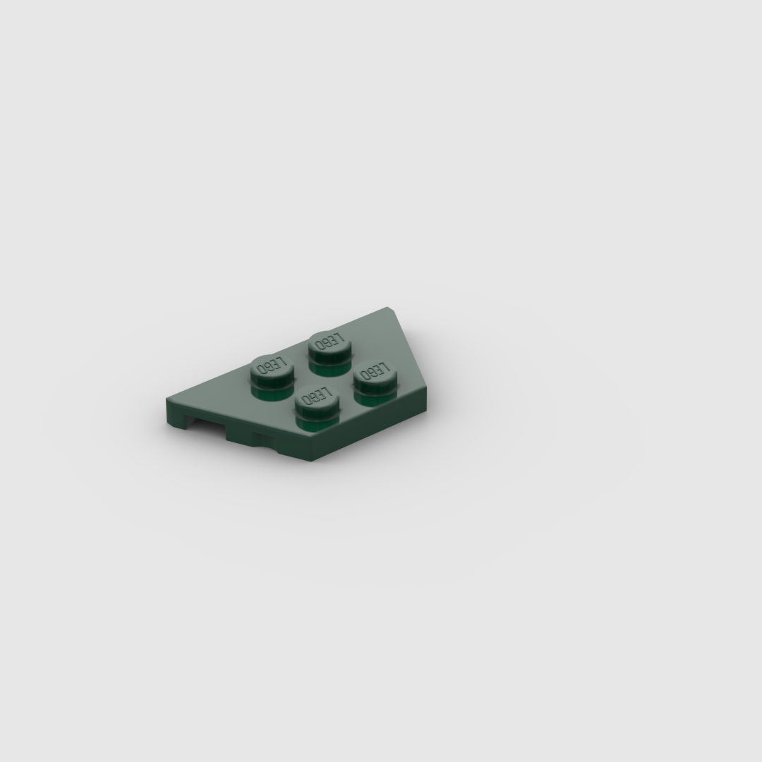 LEGO 85984-1x2 2/3 Dark Green Wedge pendenza Brick Pezzi/25 pezzi per ordine 