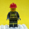 LEGO Fire Man Minifigure - Reflective Stripes with Utility Belt, Red Fire Helmet, Goatee