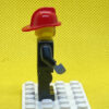 LEGO Fire Man Minifigure - Reflective Stripes with Utility Belt, Red Fire Helmet, Goatee - Image 4