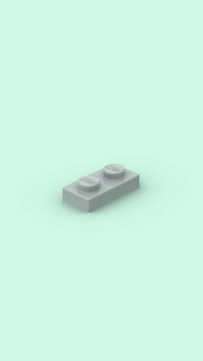 1x2 plate light bluish gray