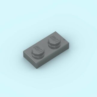 1x2 plate pearl dark gray