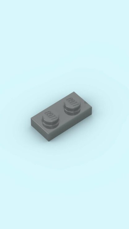 1x2 plate pearl dark gray
