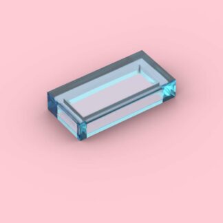 1x2 tile no groove Trans Light Blue