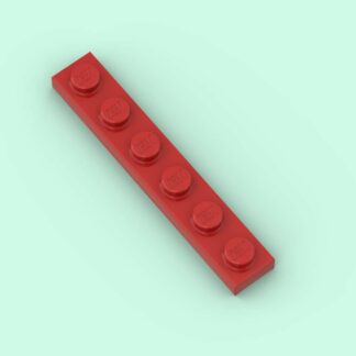 1x6 plate red
