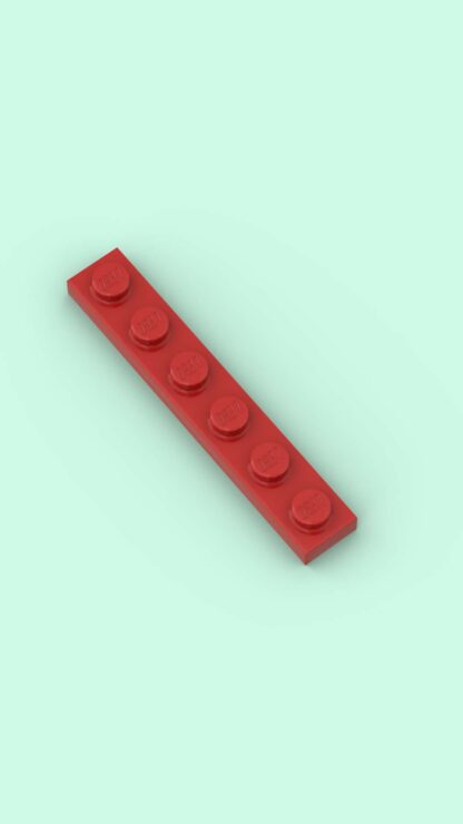 1x6 plate red