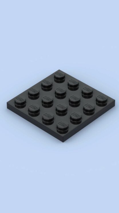 4x4 plate black