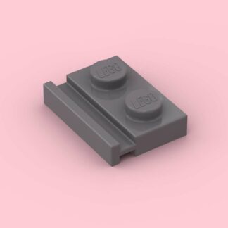 Plate, Modified 1 x 2 with Door Rail Dark Bluish Gray