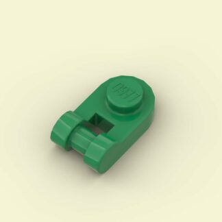 Green Plate Round 1 x 1 with Bar Handle on Side
