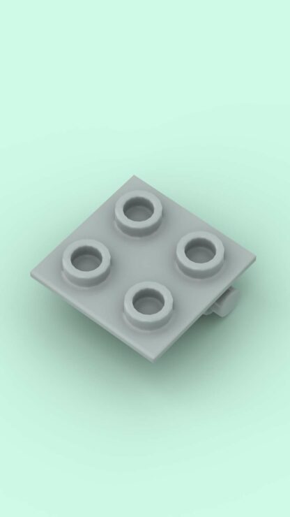 Hinge Brick 2x2 Top Plate Light Bluish Gray
