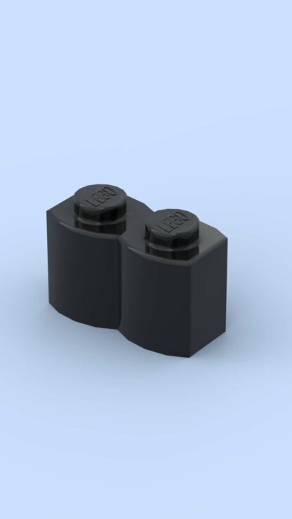 LEGO Part Brick Modified 1 x 2 with Log Profile