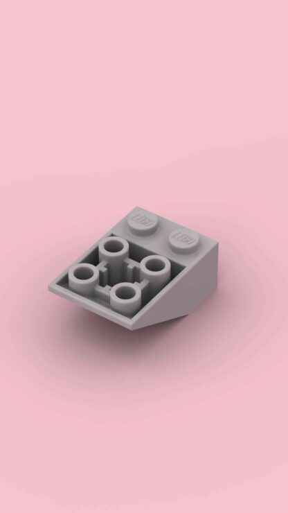 Slope Inverted 33 3x2 with flat bottom pin and connections between studs