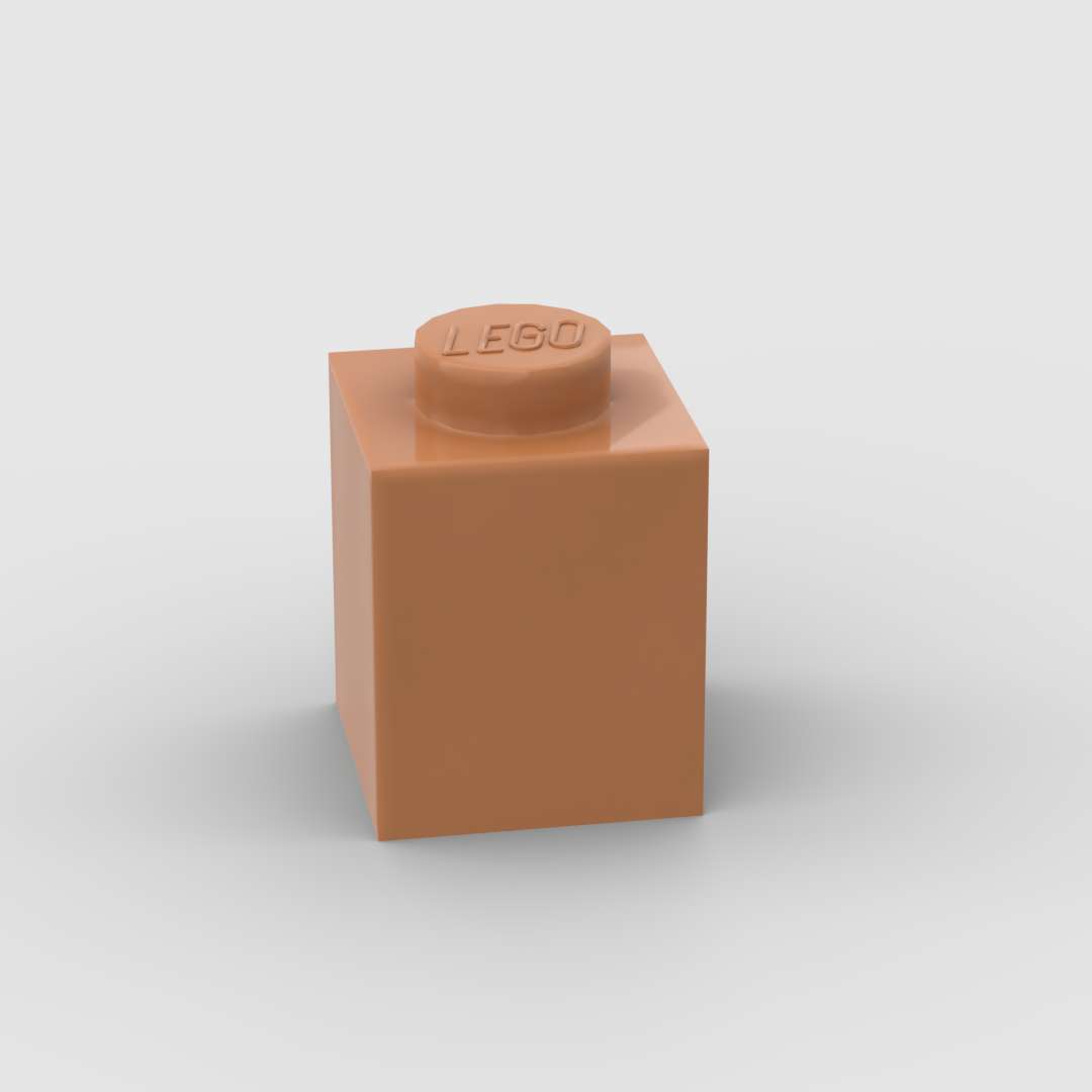 LEGO 1x1 Brick medium Nougat