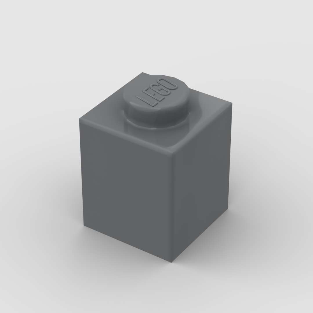 LEGO 1x1 Brick Medium Stone Gray