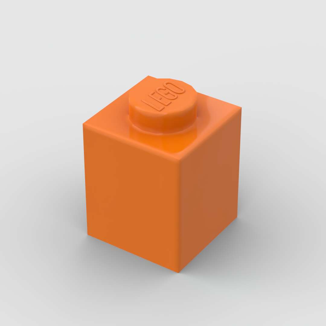 LEGO 1x1 Brick Orange